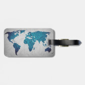Weltkarte | Zerknittertes Papier ラゲッジタグ (裏面横)