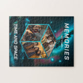 Weltraum Foto Kollage in 3D Poster ジグソーパズル (横)