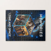 Weltraum Foto Kollage in 3D Poster ジグソーパズル (横)