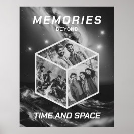 Weltraum Foto Kollage in 3D Poster ポスター