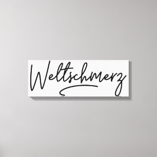 Weltschmerz、ドイツ語、World Weariness、ドイツ語 キャンバスプリント