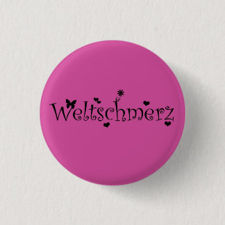 Weltschmerz Button (Black/Pink) 缶バッジ