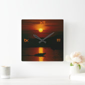 Wem die Zeit schlägt スクエア壁時計 (ホーム)