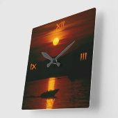 Wem die Zeit schlägt スクエア壁時計 (傾斜)