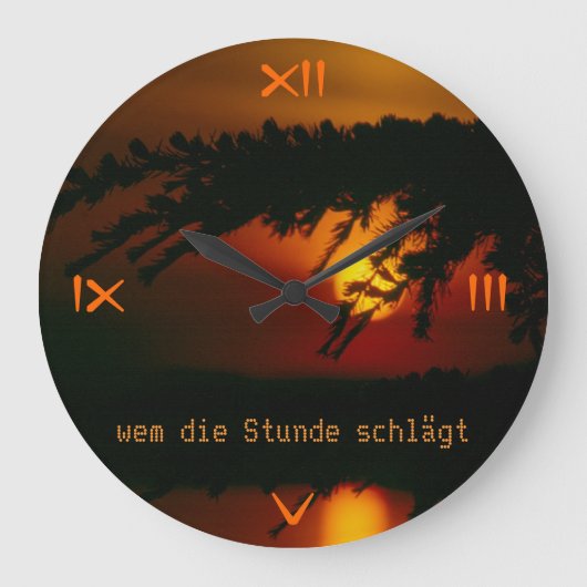 Wem die Zeit schlägt ラージ壁時計 (正面)