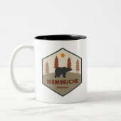 Weminuche Wilderness Colorado Bear ツートーンマグカップ (左)