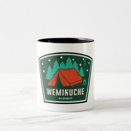 Weminuche Wilderness Colorado Camping ツートーンマグカップ (中央)