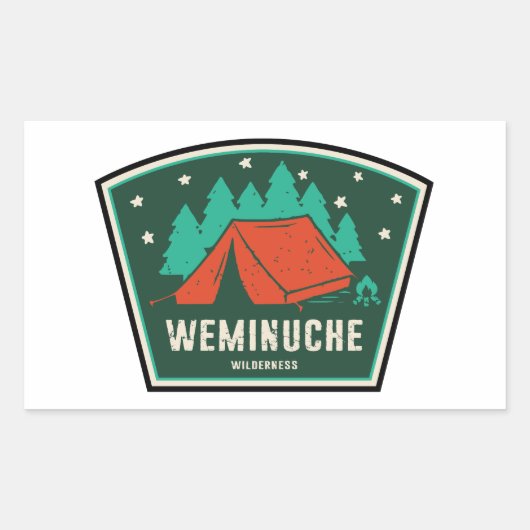 Weminuche Wilderness Colorado Camping 長方形シール (正面)