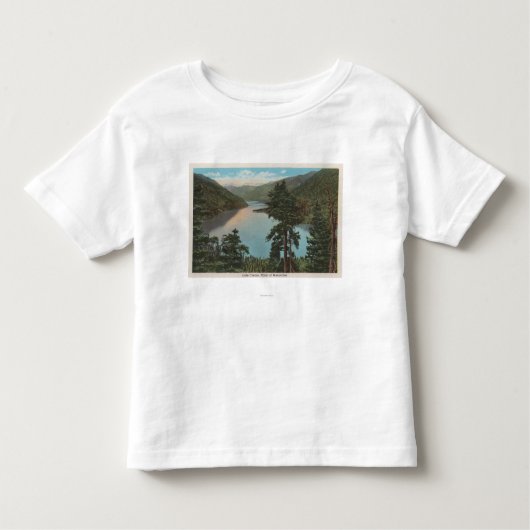 Wenatchee、湖ChelanのWAView トドラーTシャツ (正面)