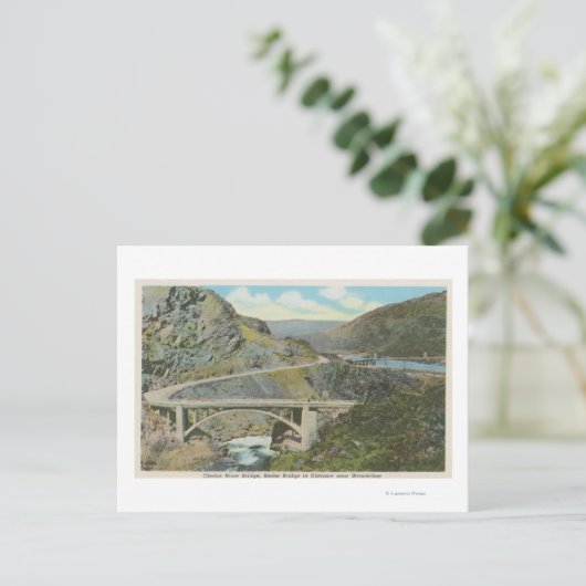 Wenatchee、Chelan River BridgeのWAView ポストカード (スタンド正面)