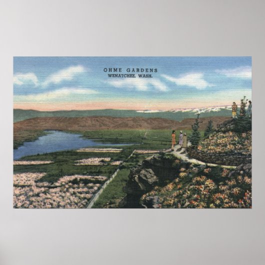 Wenatchee, WashingtonView of Ohme Gardens # 1 ポスター (正面)