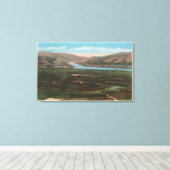 Wenatchee, WAView of Valley & Columbia River キャンバスプリント (インサイチュ (ウッドフロア))