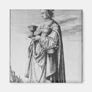 Wenceslaus Hollar著エッチングされるSt.バーバラ1647年 マグネット