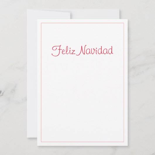 WENDELITOクスペインのリスマス5x7フラットカード シーズンカード (裏面)