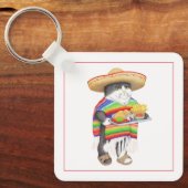 WENDELITOスクエアアルミニウムキーチェーン キーホルダー (正面)