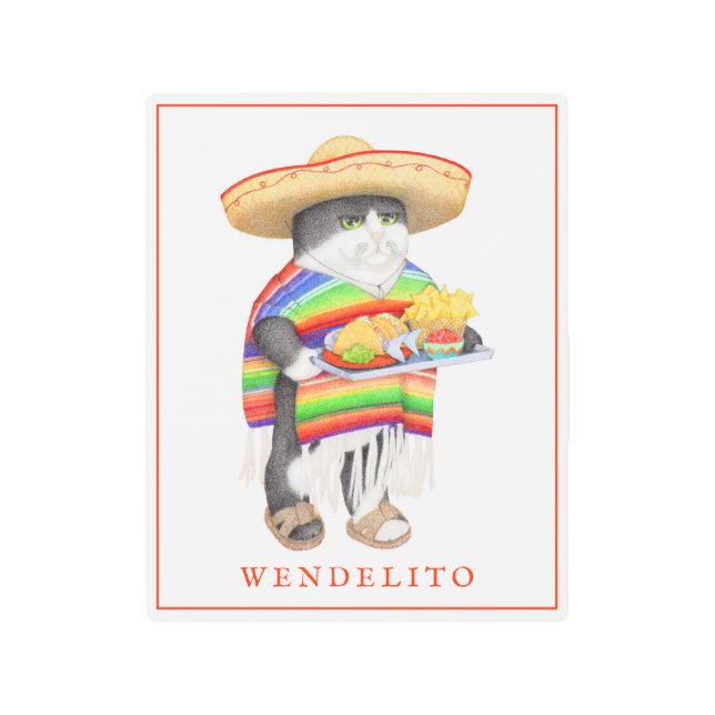 WENDELITO 8"x10"メタルウォールアート メタルプリント (正面)
