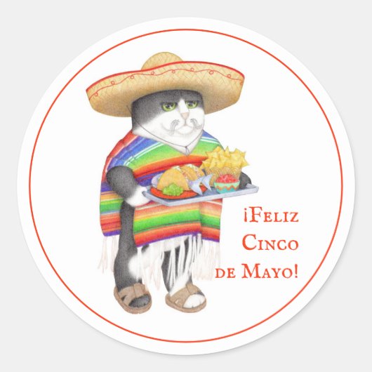 WENDELITO Cinco de Mayoラージラウンドシール ラウンドシール (正面)