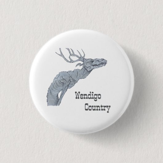 Wendigo Country Algonquian Folklore Button 缶バッジ (正面)