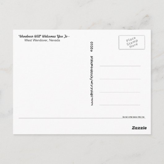 Wendoverは-日及び夜 ポストカード (裏面)