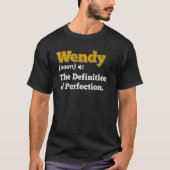 Wendyギフト名パーソナライズされた誕生日名定義 Tシャツ (正面)
