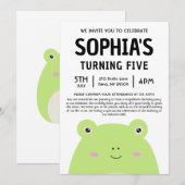 Wendy The Frog Squishmallow Birthday Party 招待状 (正面/裏面)