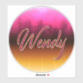 Wendy Vorname Name golden pink Aufkleber Sticker シール (シート)