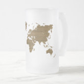 Wengeの世界地図 フロストグラスビールジョッキ (正面右)