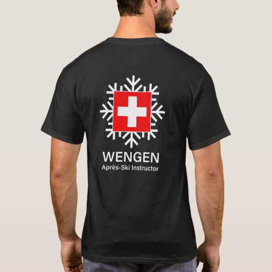 WengenのスイスのApresスキーインストラクター Tシャツ (裏面)