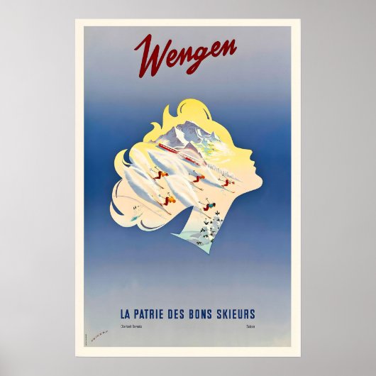 Wengen Oberland Bernois Switzerland Suisse Schweiz ポスター (正面)