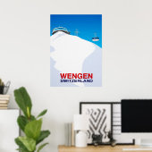 Wengen Ski Resort Switzerland ポスター (ホームオフィス)