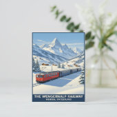 Wengen, Switzerland: 1960s Vintage Travel ポストカード (スタンド正面)