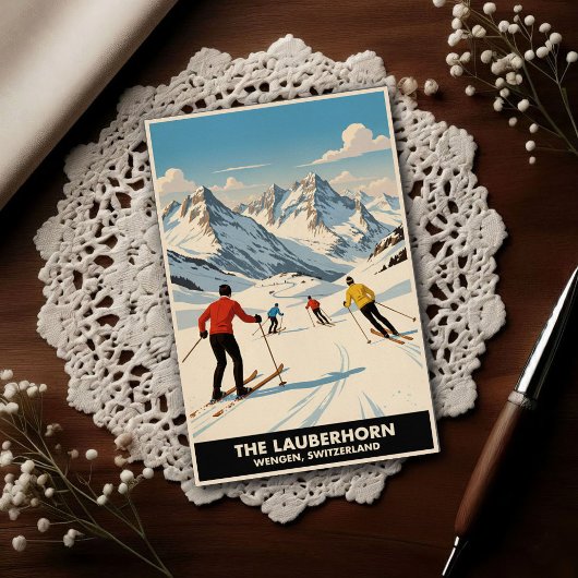 Wengen, Switzerland: 1960s Vintage Travel ポストカード