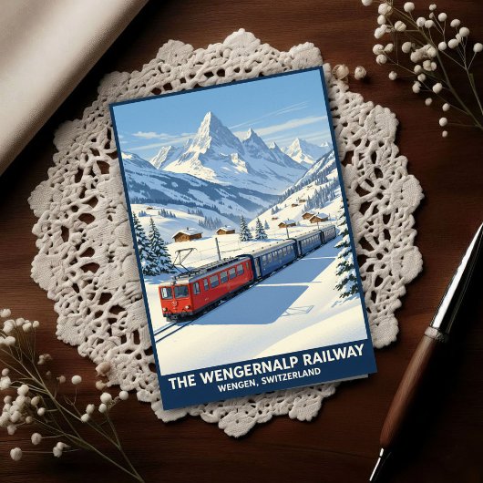 Wengen, Switzerland: 1960s Vintage Travel ポストカード