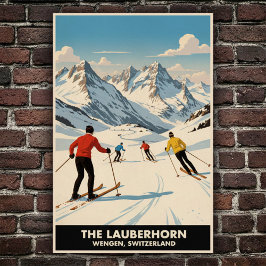 Wengen, Switzerland: 1960s Vintage Travel Poster ポスター