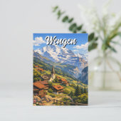 Wengen Switzerland Travel ポストカード (スタンド正面)