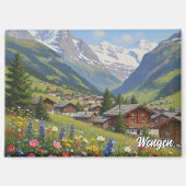 Wengen Switzerland Travel マグネット (正面)