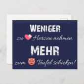 Weniger zu Herzen - mehr zum Teufel! ポストカード (正面/裏面)