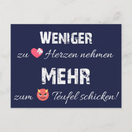 Weniger zu Herzen - mehr zum Teufel! ポストカード