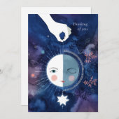 Wening Half 考え Moon's Youサンキューカード サンキューカード (正面/裏面)