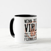 Wennはウイルスvorbeiリストを表示する。コロナウイルスエンデ マグカップ (正面左)