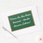 Wenn du das lesen  kannst - danke  deinem Lehrer! 長方形シール (封筒)