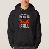 Wenn du mich sucht ich bin am Grill パーカ (正面)