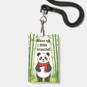 "Wenn ich Hilfe brauche:" Ausweis バッジ (Front with Lanyard)