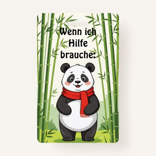 "Wenn ich Hilfe brauche:" Ausweis バッジ (正面)