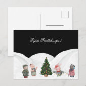 Wenskaart (10,8 x 14,2 cm) - Fijne Feestdagen ポストカード (正面/裏面)