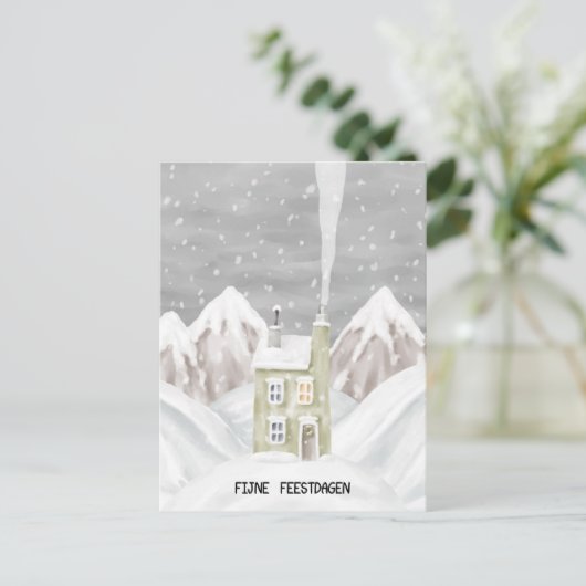 Wenskaart (10,8 x 14,2 cm) - Fijne Feestdagen ポストカード (スタンド正面)