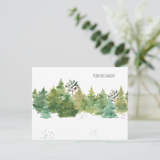 Wenskaart (10,8 x 14,2 cm) - Fijne Feestdagen ポストカード (スタンド正面)