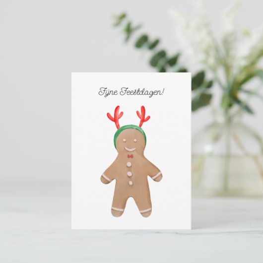 Wenskaart (10,8 x 14,2 cm) - Fijne Feestdagen ポストカード (スタンド正面)