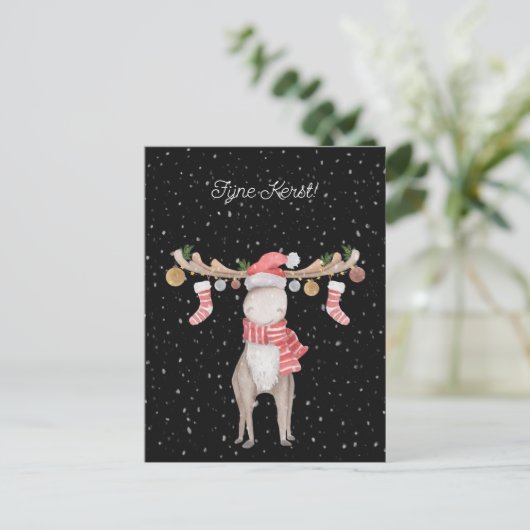Wenskaart (10,8 x 14,2 cm) - Fijne Kerst ポストカード (スタンド正面)