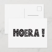 Wenskaart (10,8 x 14,2 cm) - Hoera ポストカード (正面/裏面)